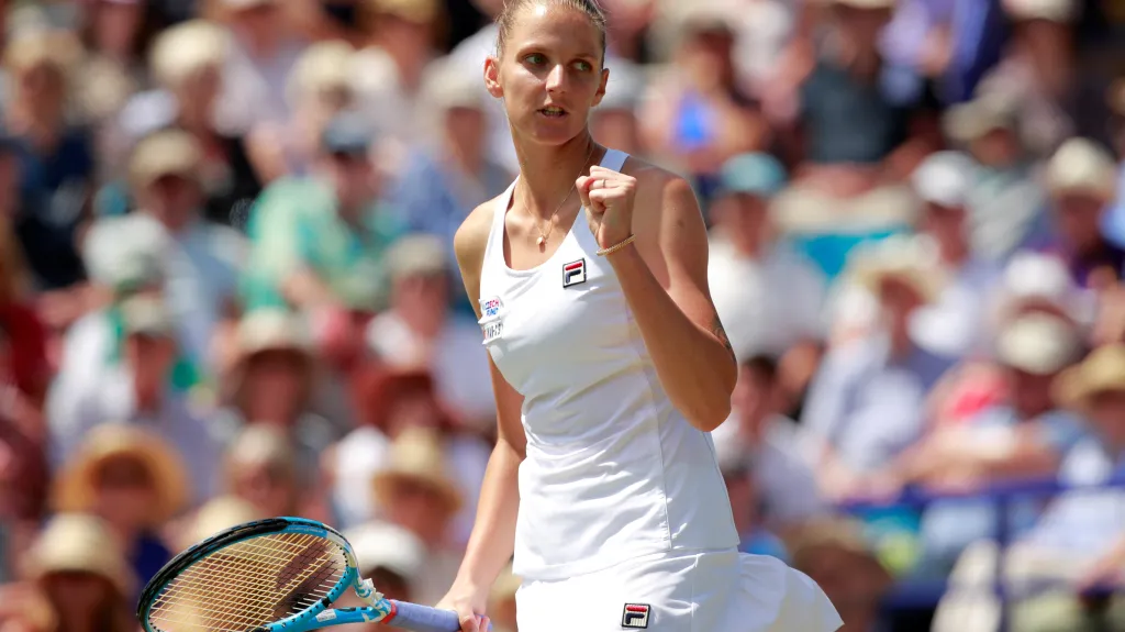 Karolína Plíšková v Eastbourne po postupu do finále