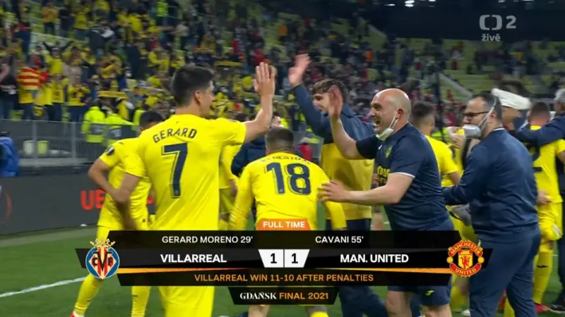 Sestřih utkání Villarreal - Manchester United