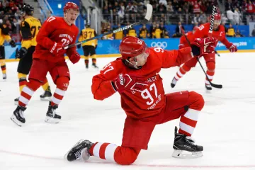 Nikita Gusev se raduje ze vstřelené branky