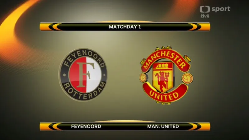 Sestřih utkání Feyenoord Rotterdam - Manchester United