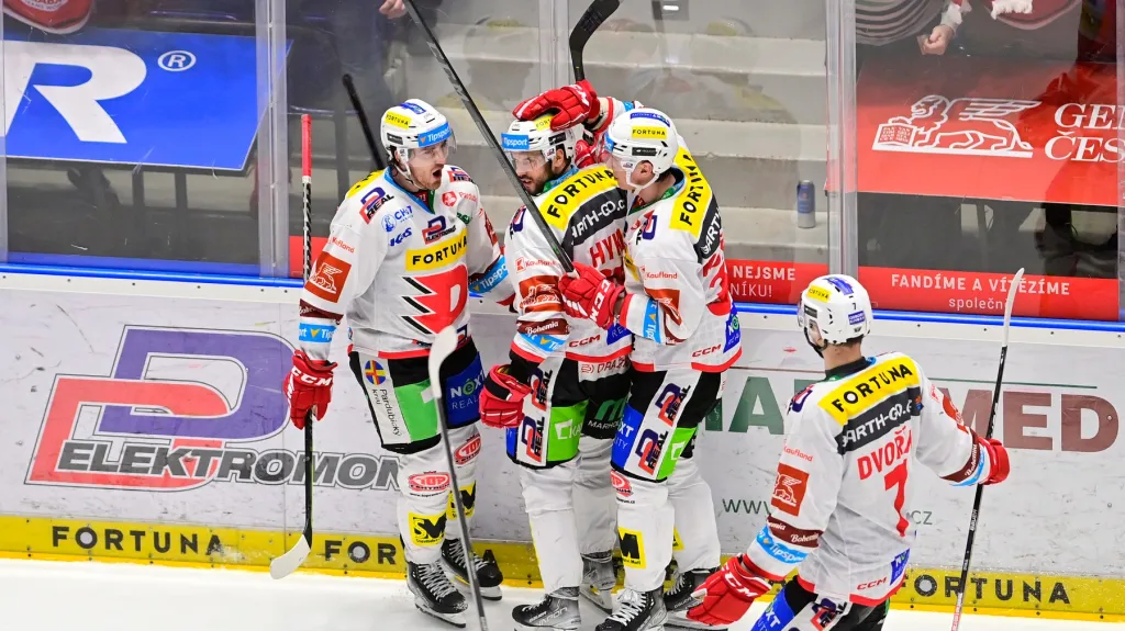 Radost hokejistů Pardubic