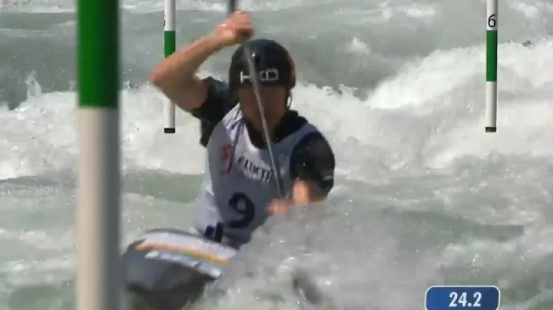 Kajakář Ondřej Tunka v semifinále ME