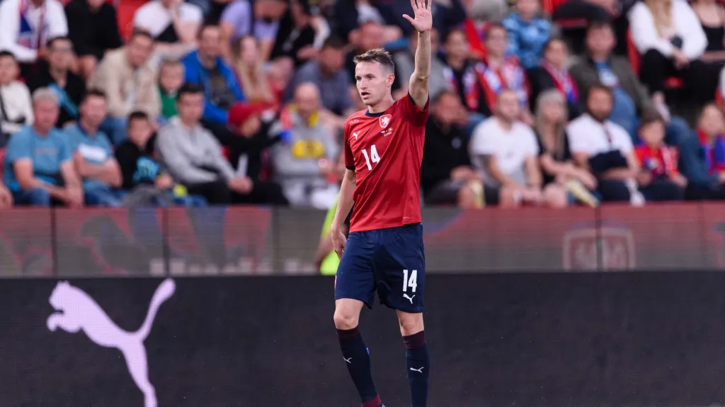 Jakub Jankto v dresu českého národního týmu