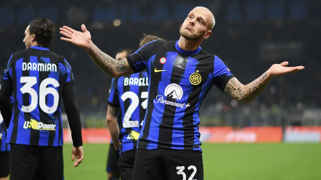 Federico Dimarco z Interu po svém výstavním gólu
