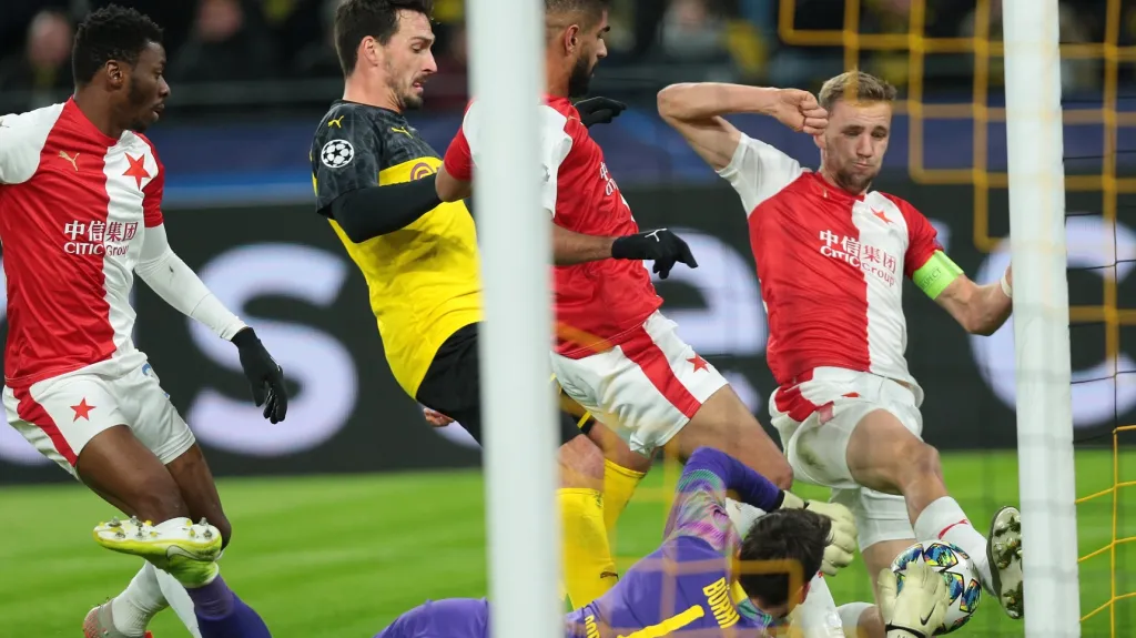 Utkání Borussia Dortmund - Slavia Praha
