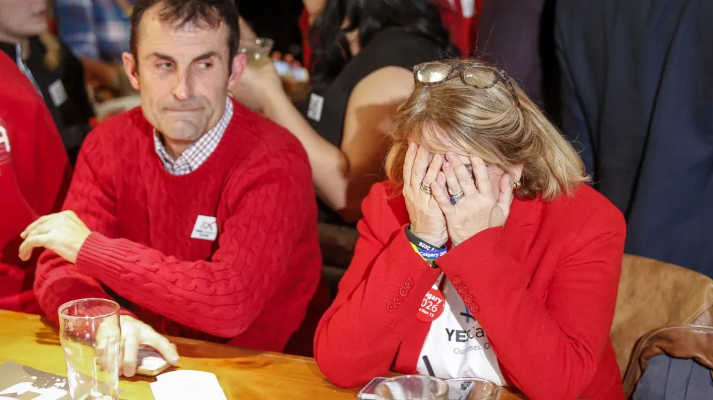 Zklamaní příznivci kandidatury Calgary 