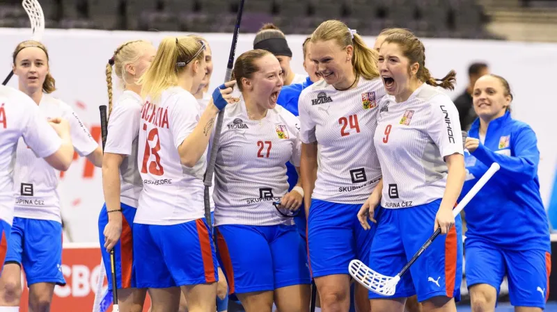 Emoce českých florbalistek na mistrovství světa