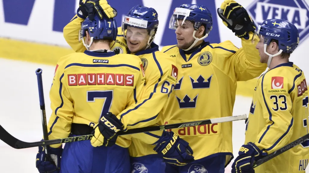 Radost hokejistů Švédska