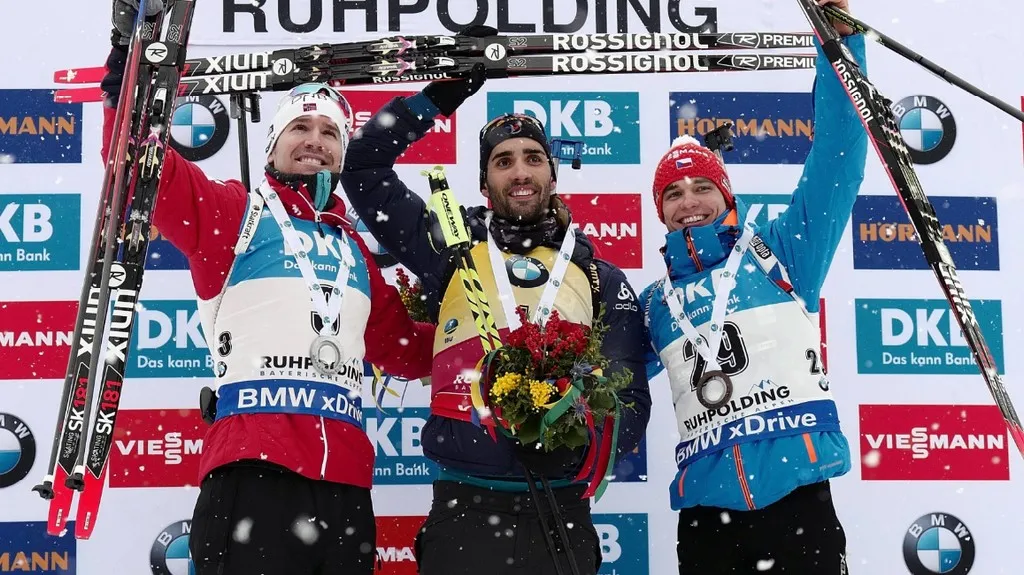 Svendsen, Fourcade a Krčmář - medailisté ze stíhačky v Ruhpoldingu