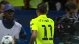 Gól v utkání PSG - Barcelona: Neymar - 0:1 (18. min.)