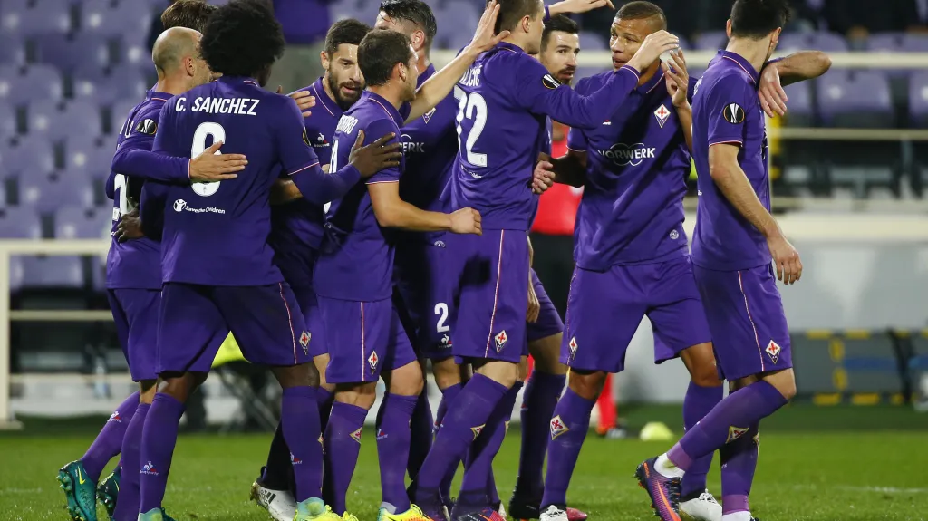 Euforie hráčů Fiorentiny