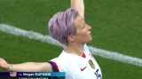 Gól v utkání Francie - USA: Rapinoeová - 0:2 (65. min.)
