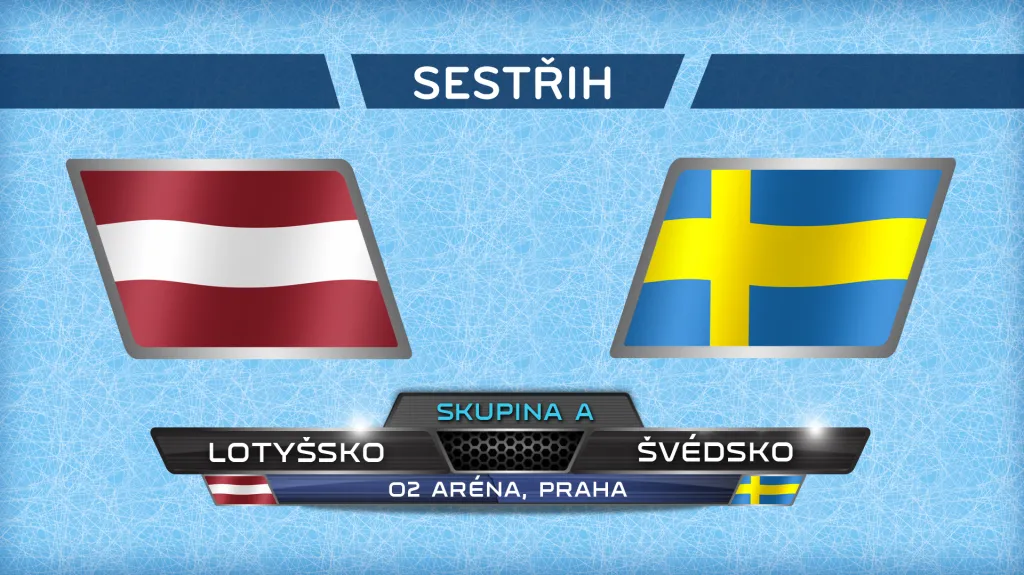Sestřih utkání Lotyšsko - Švédsko