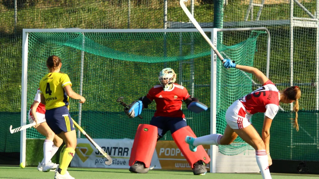 Anna Linková v utkání proti Slavii