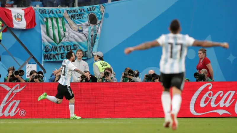 Lionel Messi slaví gól