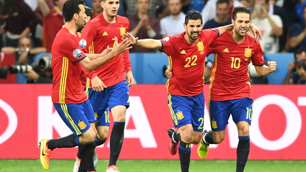 Radost fotbalistů Španělska