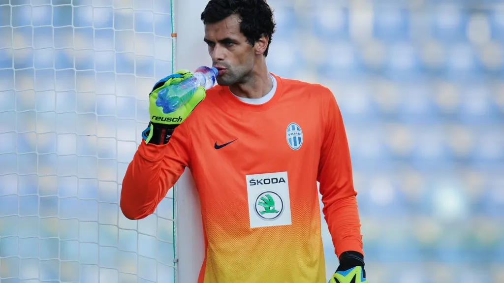 Mladoboleslavský brankář Aleš Hruška