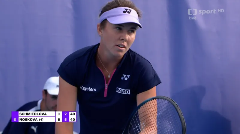 Závěr utkání Schmiedlová – Nosková s ohlasem