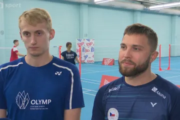 Badmintonisté Ondřej Král a Adam Mendrek