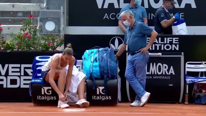 Plíškovou zradil přitahovač, finále v Římě skrečovala