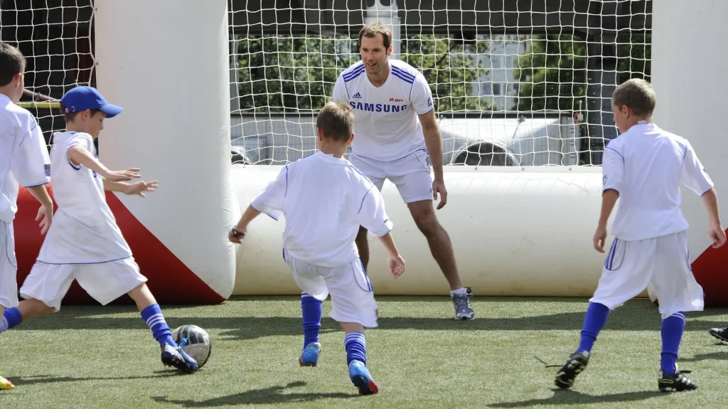 Čech s dětmi na Strahově