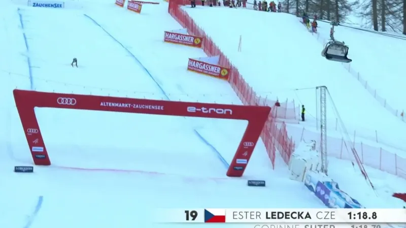 Ledecká skončila ve sjezdu v Zauchensee osmá, vyhrála Suterová