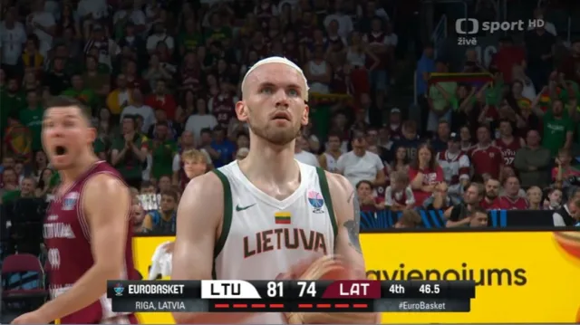 Závěr utkání Litva – Lotyšsko