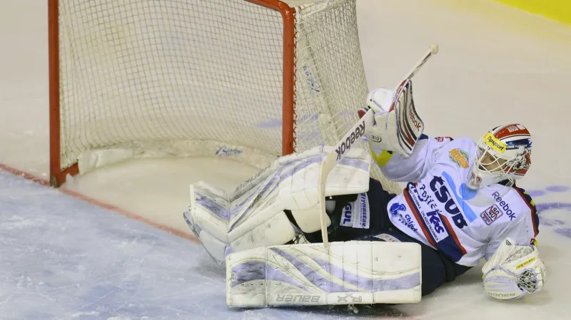 Brankář Pardubic Dušan Salfický