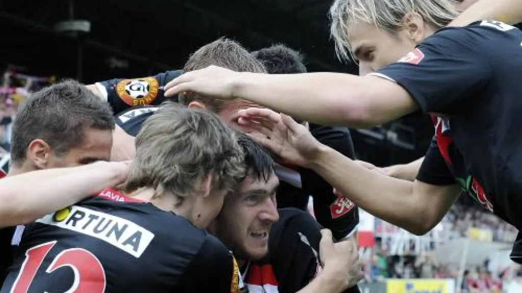 Radost hráčů Slavie