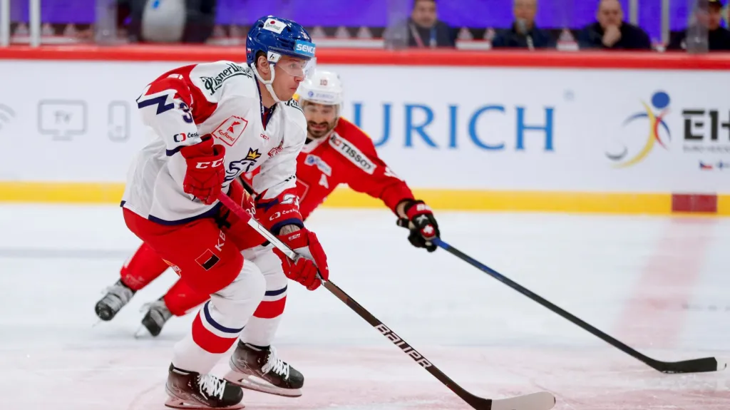 Jakub Vrána v utkání proti Švýcarsku