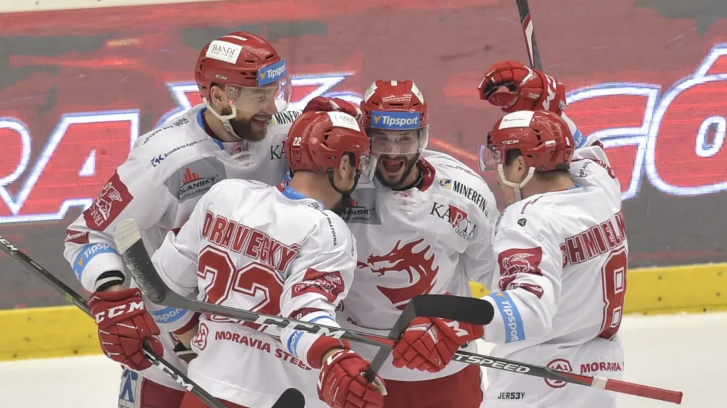 Radost hokejistů Třince