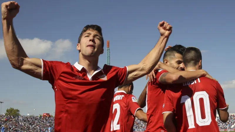 Radost hráčů FC Sevilla