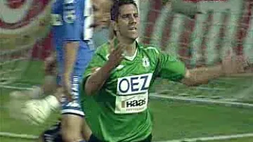 Hráč Jablonce po vstřelení gólu