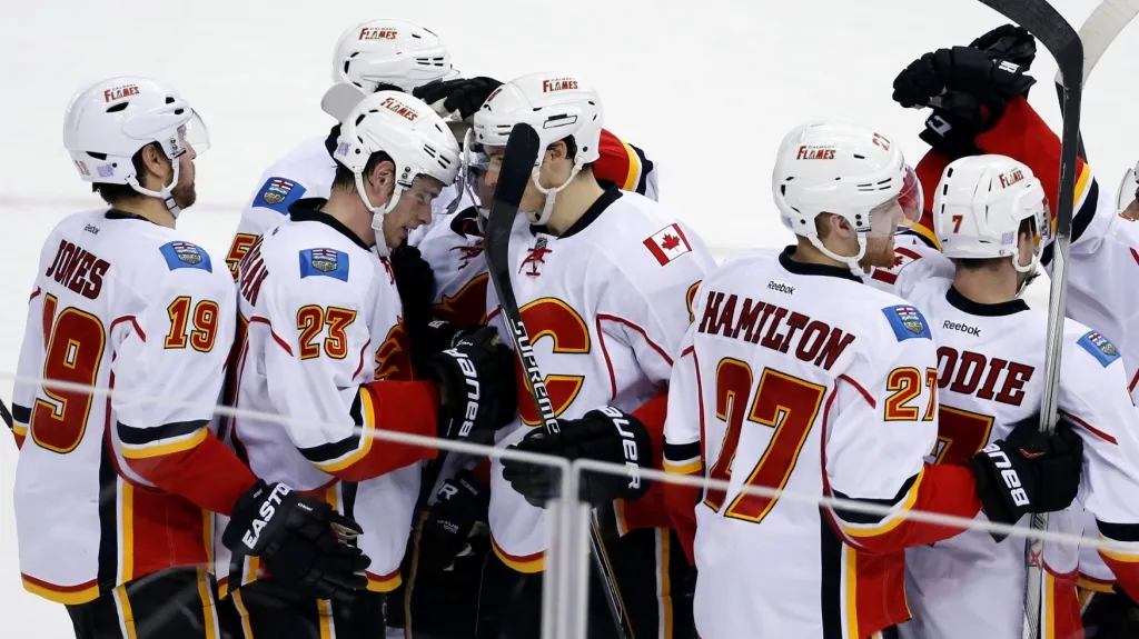 Radost hráčů Calgary
