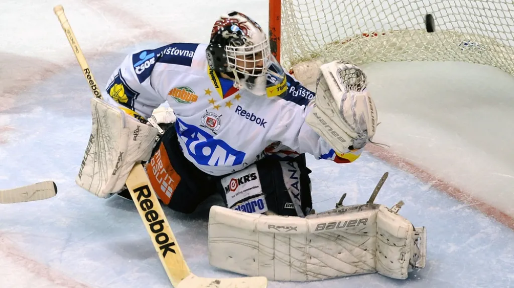 Pardubický brankář Martin Růžička