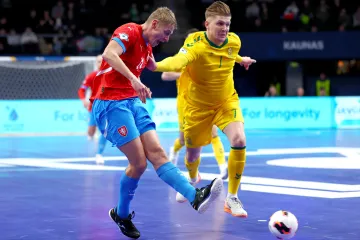 Futsalový reprezentant David Drozd v utkání proti Litvě