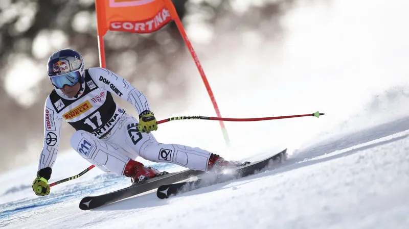 Jízda Ester Ledecké ve sjezdu v Cortině d'Ampezzo