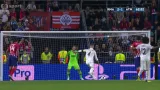 Gól v utkání Real Madrid - Atlético Madrid: Ramos z pen. - 2:1 (63. min.)