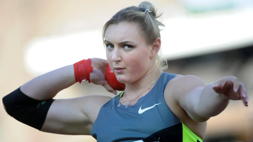 Jevgenija Kolodková na Diamantové lize ve Stockholmu v srpnu 2012