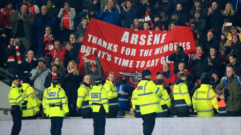 Transparent příznivců Arsenalu