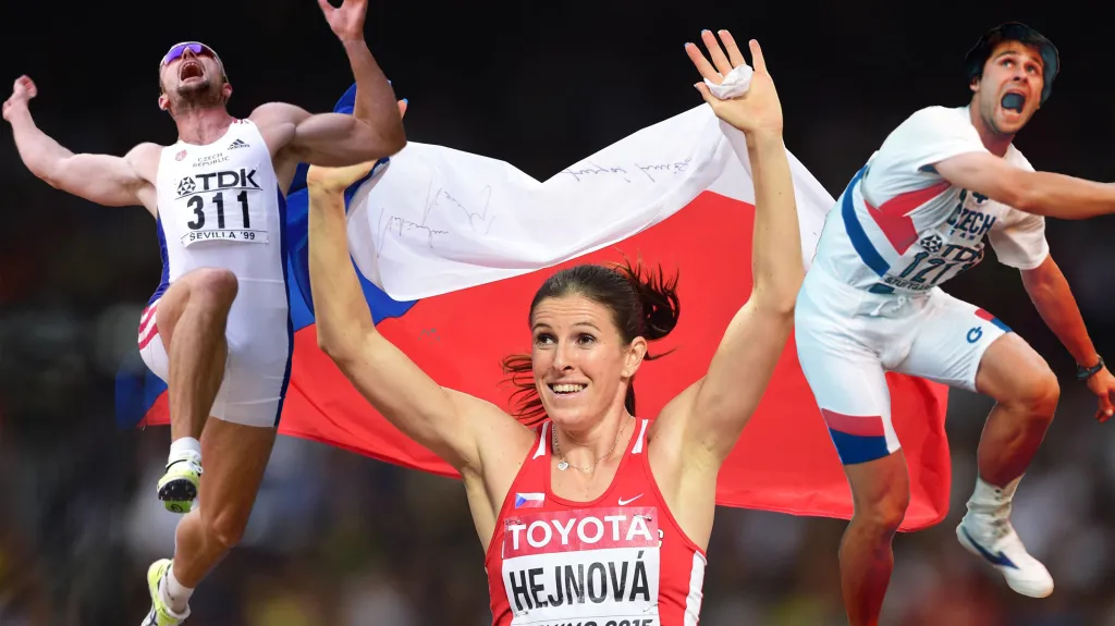 Čeští mistři světa Tomáš Dvořák, Zuzana Hejnová a Jan Železný