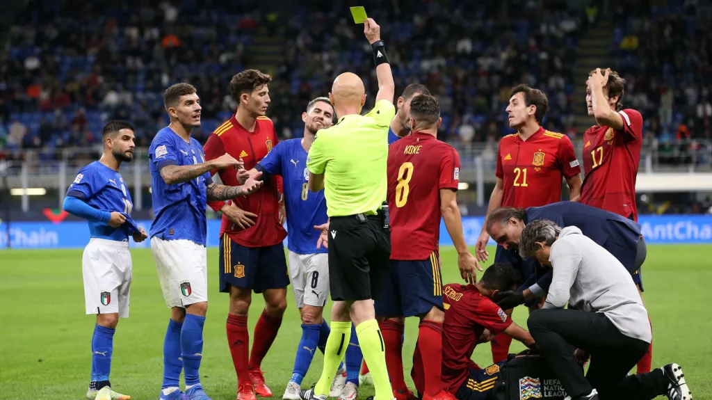 Utkání Itálie - Španělsko