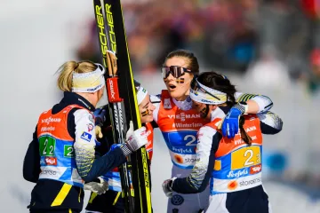 Radost vítězné švédské štafety