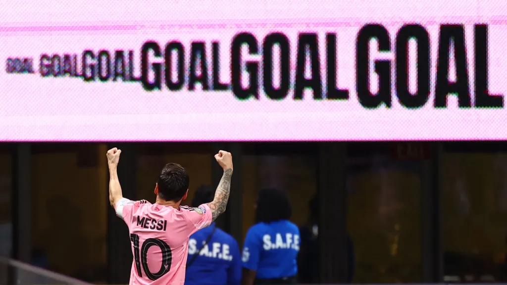 Lionel Messi slaví gól