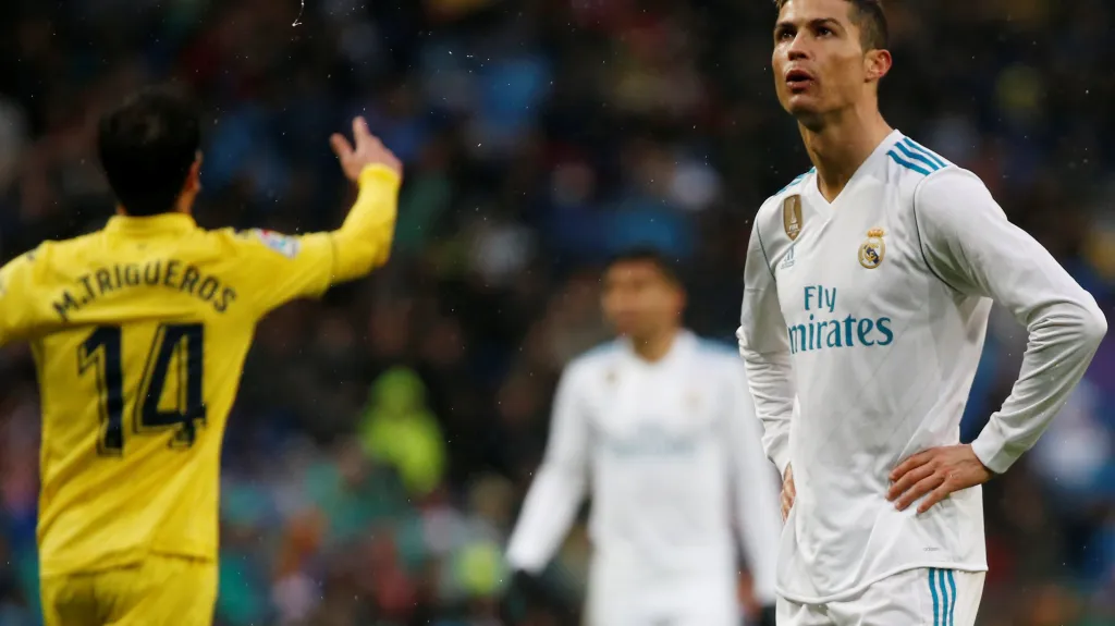 Zklamaný Cristiano Ronaldo v utkání s Villarrealem