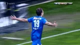 Rabušic se prosadil mezi obránci - 1:0 (8. min.)