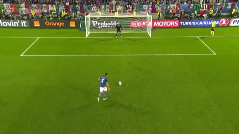 Penaltový rozstřel v utkání Německo - Itálie