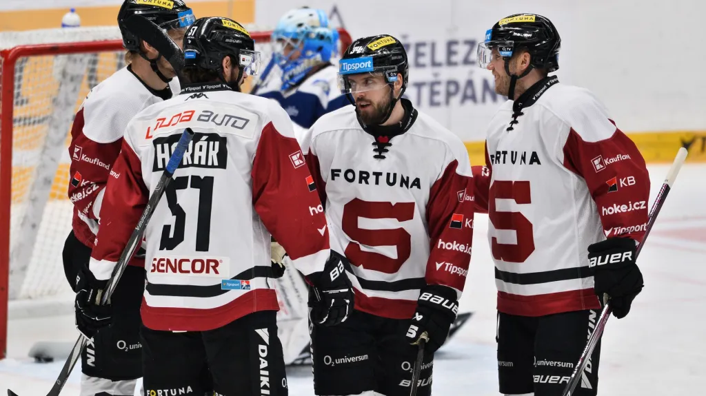 Radost hokejistů Sparty