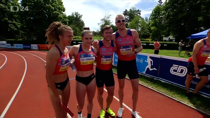 Smíšená štafeta se blýskla na kladenském mítinku, Staněk se zlepšuje