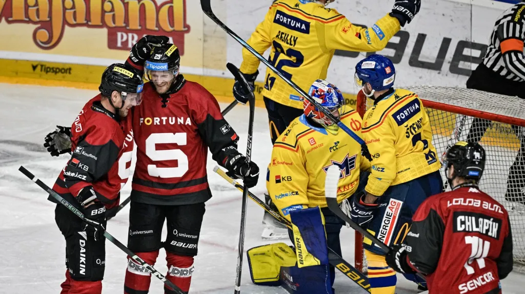 Sparťané se radují v utkání proti Českým Budějovicím